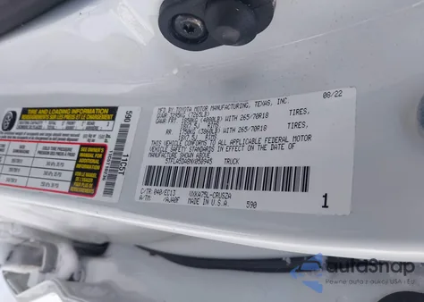 2022 Toyota Tundra Sr5 из США, поврежденный, VIN 5TFLA5DA8NX050945